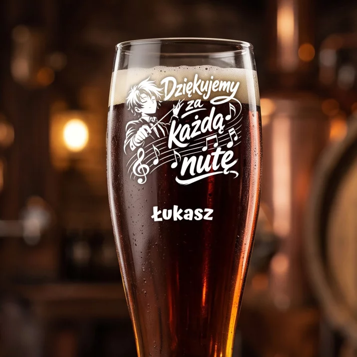 Szklanka Do Piwa Dla Nauczyciela Muzyki Prezent Na Dzień Nauczyciela Dla Mężczyzny: Echo Rytmu