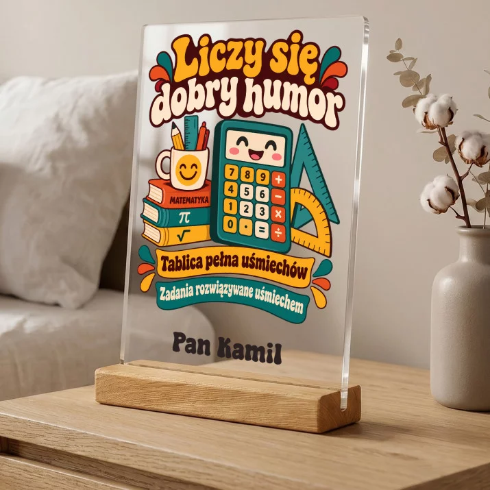 Druk Na Szkle Dla Nauczyciela Matematyki Prezent Dla Mężczyzny: Liczy Się Dobry Humor Druk Na Szkle Dla Nauczyciela Matematyki Prezent Dla Mężczyzny: Liczy Się Dobry Humor