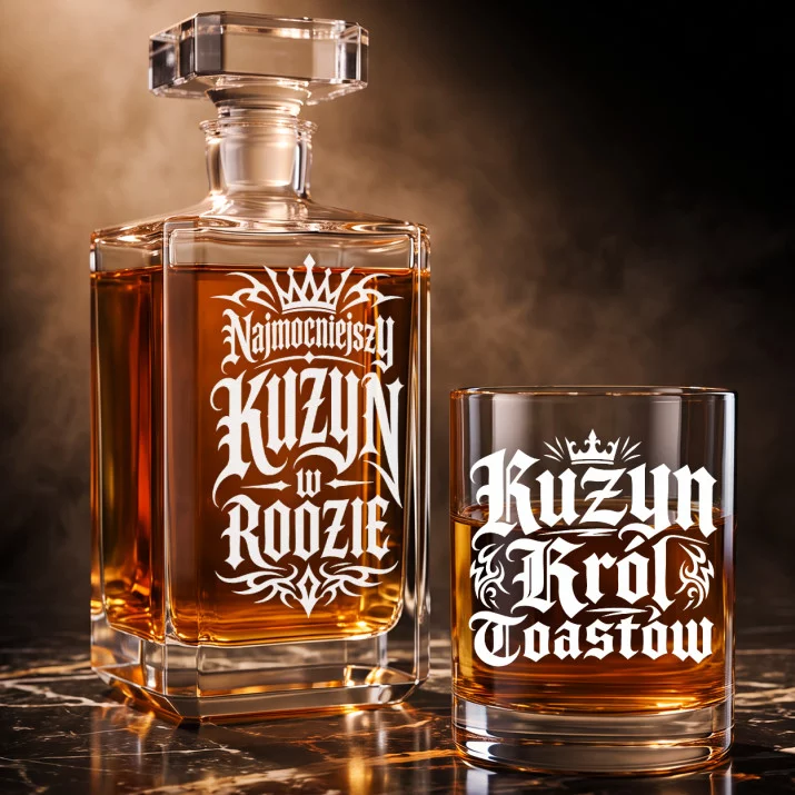 Zestaw Do Whisky Dla Kuzyna Prezent Dla Mężczyzny: Najmocniejszy Kuzyn W Rodzie Zestaw Do Whisky Dla Kuzyna Prezent Dla Mężczyzny: Najmocniejszy Kuzyn W Rodzie