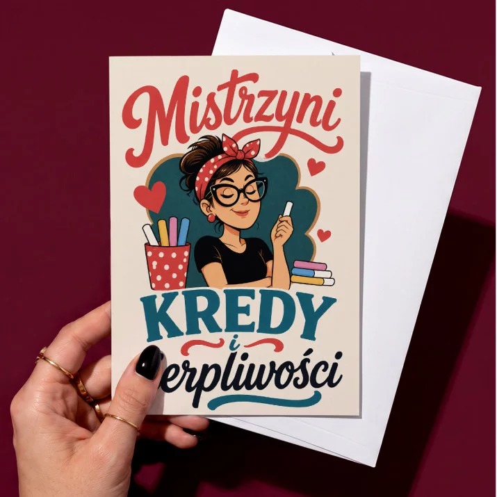 Kartka z Życzeniami Dla Nauczycielki Na Dzień Nauczyciela Dla Kobiety: Szkolna Mistrzyni Kartka z Życzeniami Dla Nauczycielki Na Dzień Nauczyciela Dla Kobiety: Szkolna Mistrzyni