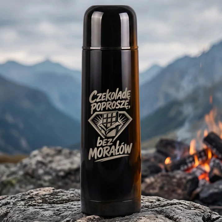 Termos 500ml Na Zajączka Prezent Dla Kobiety: Czekoladę Poproszę, Termos 500ml Na Zajączka Prezent Dla Kobiety: Czekoladę Poproszę,