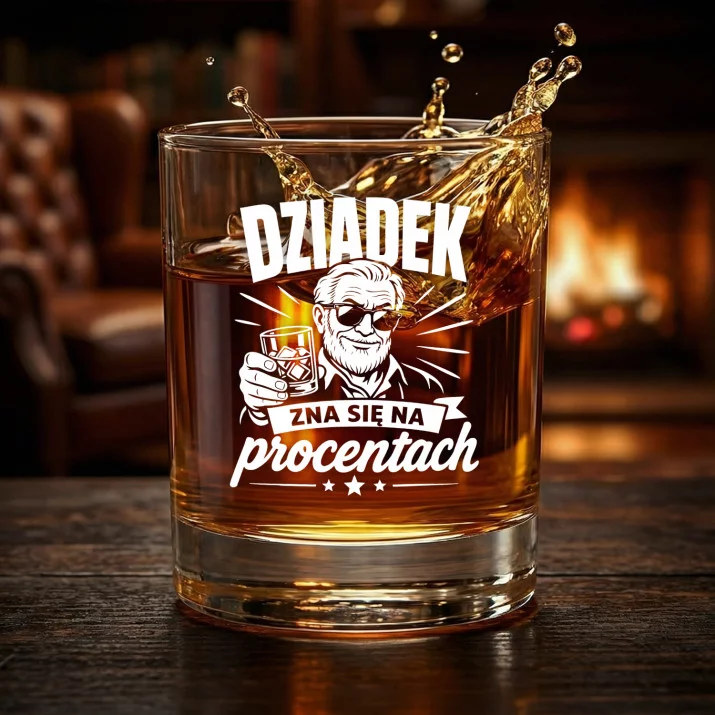 Szklanka Do Whisky Dla Dziadka Prezent Na Dzień Dziadka Dla Mężczyzny: Dziadek Zna Się Na Procentach Szklanka Do Whisky Dla Dziadka Prezent Na Dzień Dziadka Dla Mężczyzny: Dziadek Zna Się Na Procentach