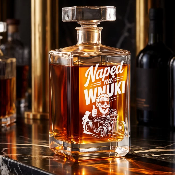 Karafka Do Whisky z Grawerem Dla Dziadka Prezent Na Dzień Dziadka: Napęd Na Wnuki Karafka Do Whisky z Grawerem Dla Dziadka Prezent Na Dzień Dziadka: Napęd Na Wnuki