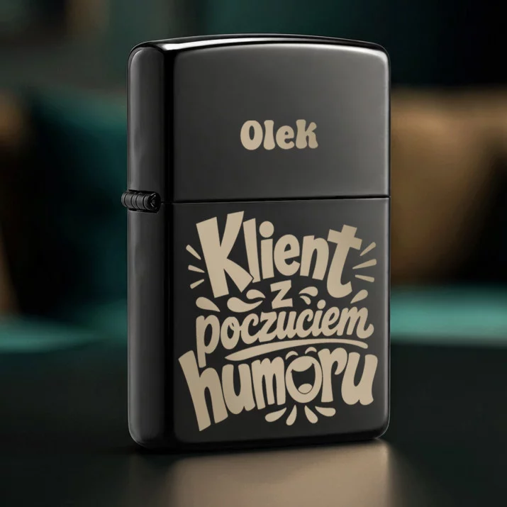 Zapalniczka z Grawerem Dla Klienta Prezent Dla Mężczyzny: Klient Z Poczuciem Humoru