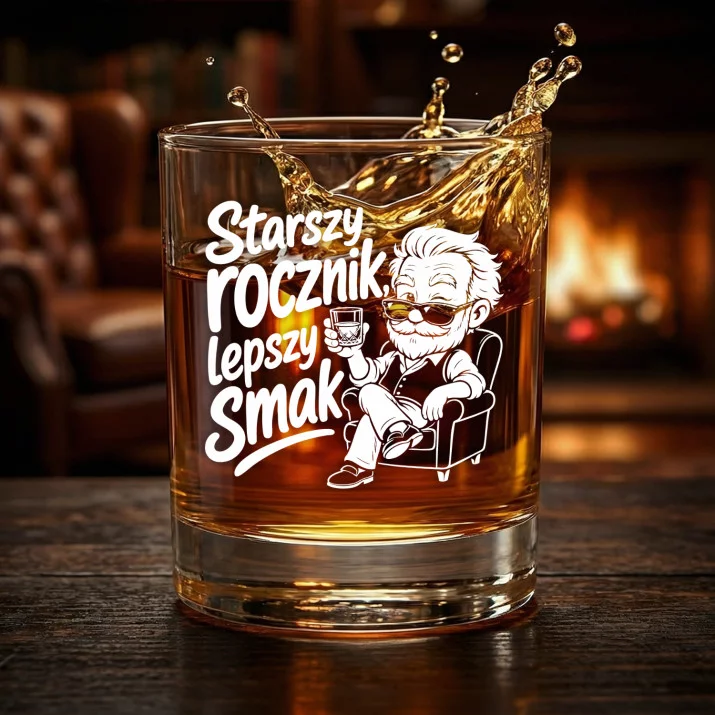 Szklanka Do Whisky Dla Starszego Mężczyzny Prezent Dla Mężczyzny: Starszy Rocznik, Lepszy Smak Szklanka Do Whisky Dla Starszego Mężczyzny Prezent Dla Mężczyzny: Starszy Rocznik, Lepszy Smak