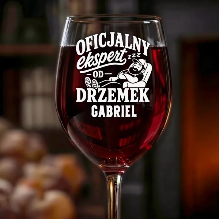 Kieliszek Do Wina z Grawerem Na Dzień Taty Prezent Dla Taty Mężczyzny: Oficjalny Ekspert Od