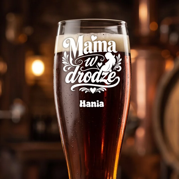 Szklanka Do Piwa Dla Przyszłej Mamy Prezent Na Dzień Mamy Dla Kobiety: Mama W Drodze Szklanka Do Piwa Dla Przyszłej Mamy Prezent Na Dzień Mamy Dla Kobiety: Mama W Drodze