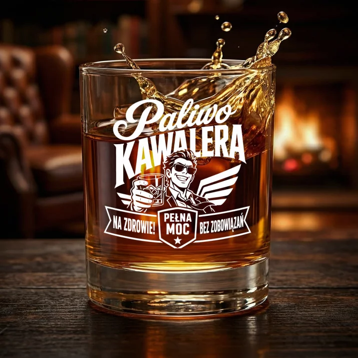 Szklanka Do Whisky Dla Kawalera Prezent Dla Mężczyzny: Paliwo Kawalera