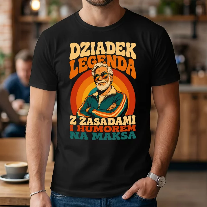 Koszulka Męska Na Dzień Dziadka Prezent Dla Dziadka Mężczyzny: Dziadek Legenda