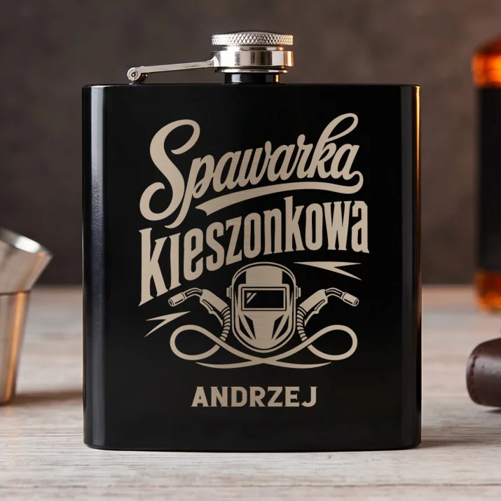 Piersiówka Z Grawerem Dla Spawacza Prezent Dla Mężczyzny: Spawarka Kieszonkowa Piersiówka Z Grawerem Dla Spawacza Prezent Dla Mężczyzny: Spawarka Kieszonkowa