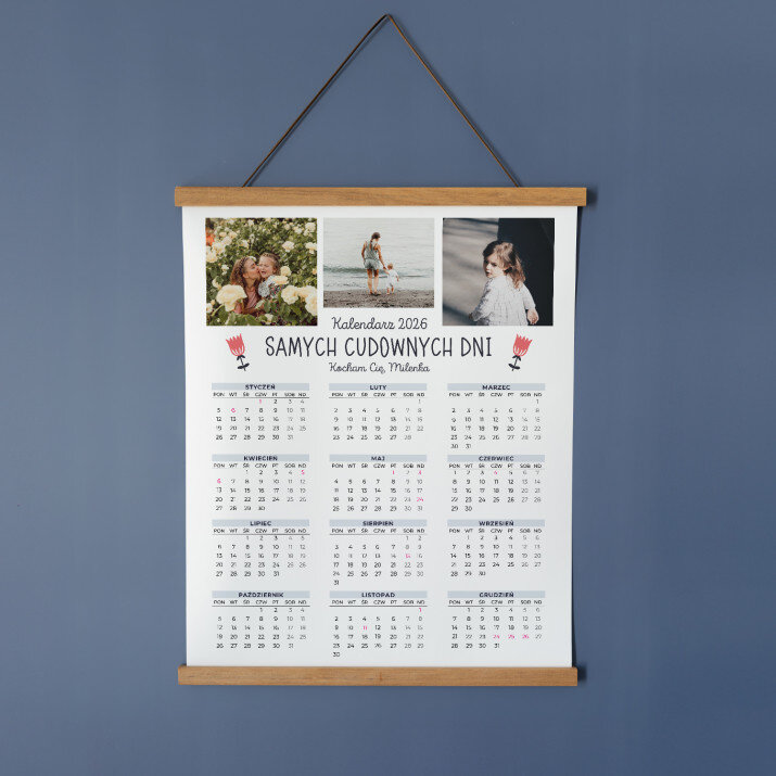 Samych cudownych dni - Kalendarz plakatowy z listwami