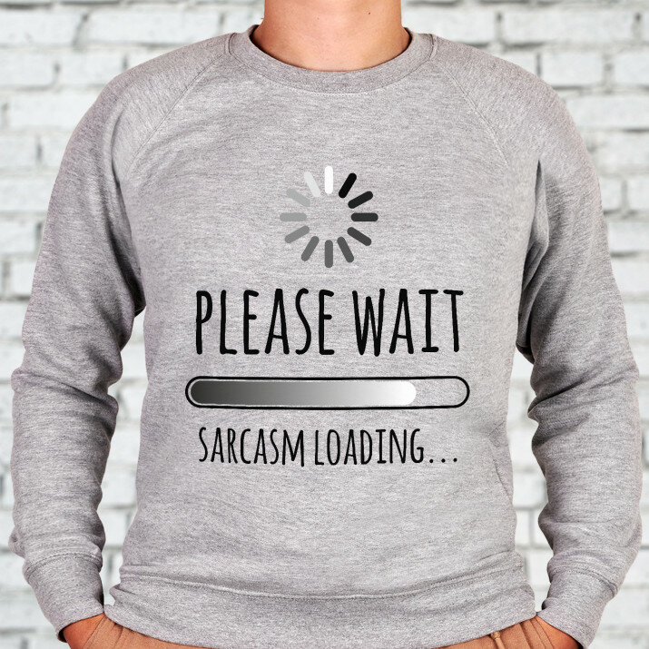 Sarcasm loading - Bluza męska bez kaptura
