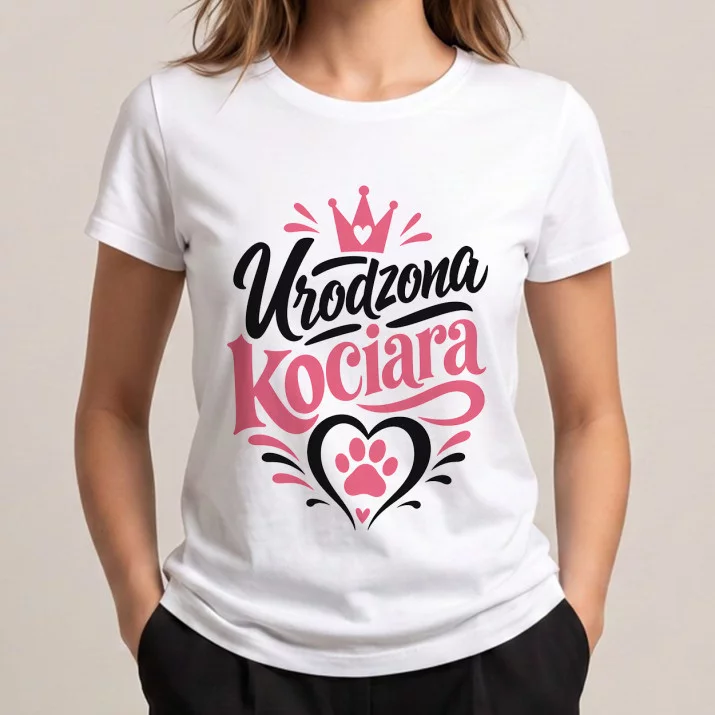 Koszulka Damska Biała Dla Kociary Prezent Dla Kobiety: Kocia Osobowość