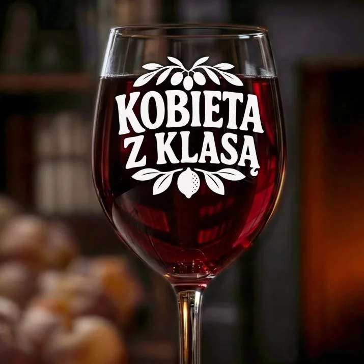 Kieliszek Do Wina Na 40 Prezent Na 40 Urodziny Dla Kobiety: Kobieta Z Klasą Kieliszek Do Wina Na 40 Prezent Na 40 Urodziny Dla Kobiety: Kobieta Z Klasą
