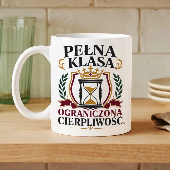 Kubek Z Nadrukiem Na Święta Prezent Dla Kobiety: Ograniczona Cierpliwość