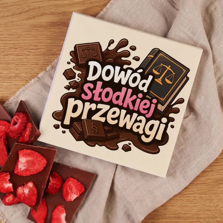 Czekolada Z Truskawkami Dla Prawniczki Prezent Dla Kobiety: Słodka Obrona Czekolada Z Truskawkami Dla Prawniczki Prezent Dla Kobiety: Słodka Obrona