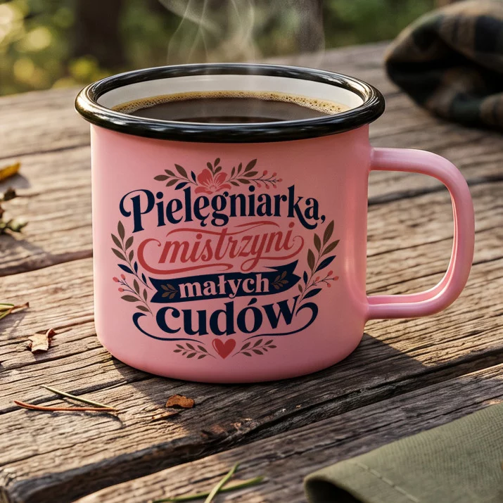 Kubek Emaliowany Dla Pielęgniarki Prezent Dla Kobiety: Botaniczna Opieka Kubek Emaliowany Dla Pielęgniarki Prezent Dla Kobiety: Botaniczna Opieka
