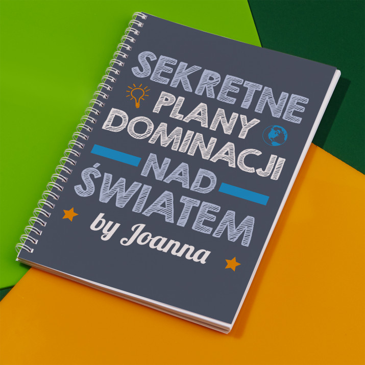Sekretne plany dominacji - Planer szkolny na spirali