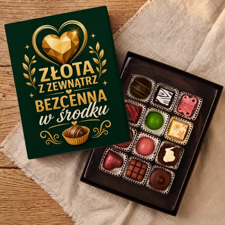Czekoladki Na Złote Gody Prezent Dla Kobiety: Złota I Bezcenna Czekoladki Na Złote Gody Prezent Dla Kobiety: Złota I Bezcenna
