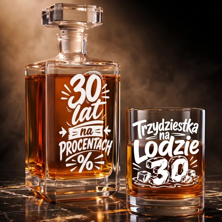 Zestaw Do Whisky Na 30 Urodziny Prezent Dla Mężczyzny: 30 Lat Na Procentach