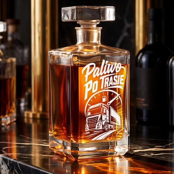 Karafka Do Whisky z Grawerem Dla Kierowcy Zawodowego Prezent: Paliwo Po Trasie Karafka Do Whisky z Grawerem Dla Kierowcy Zawodowego Prezent: Paliwo Po Trasie