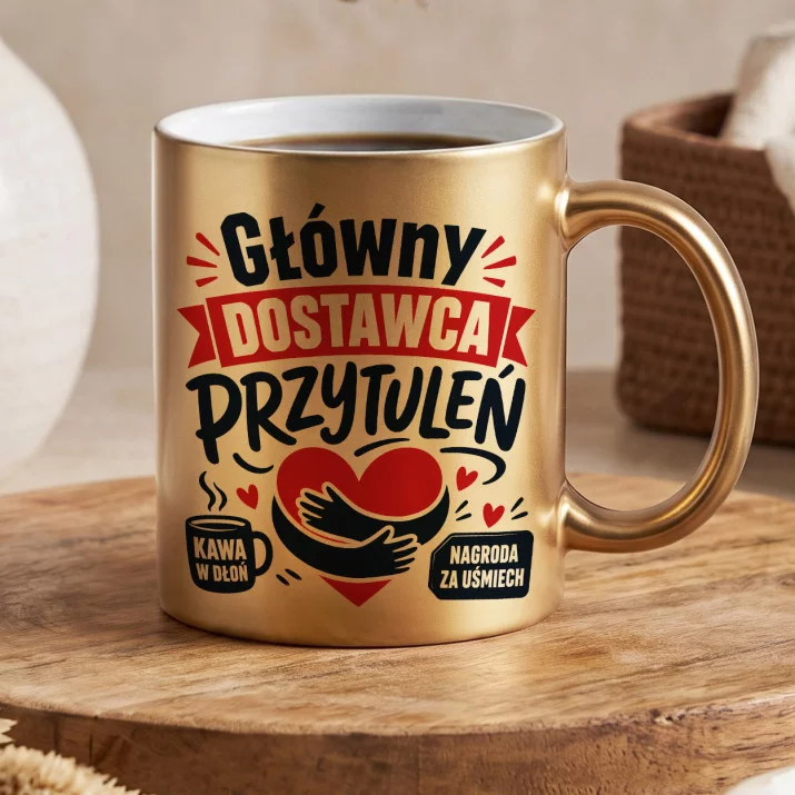 Złoty Kubek Na Walentynki Prezent Na Rocznicę Dla Mężczyzny: Humor I Przytulanie Złoty Kubek Na Walentynki Prezent Na Rocznicę Dla Mężczyzny: Humor I Przytulanie