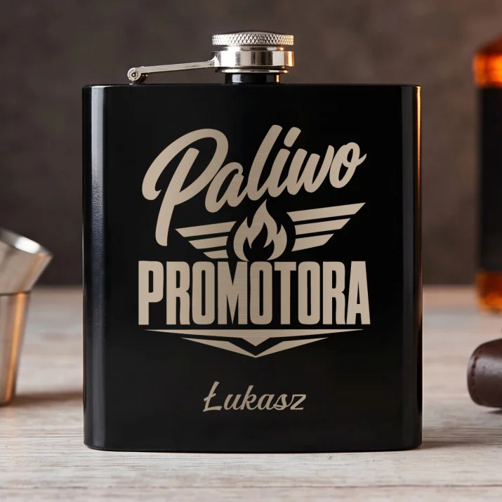 Piersiówka Z Grawerem Dla Promotora Prezent Dla Mężczyzny: Paliwo Promotora Piersiówka Z Grawerem Dla Promotora Prezent Dla Mężczyzny: Paliwo Promotora