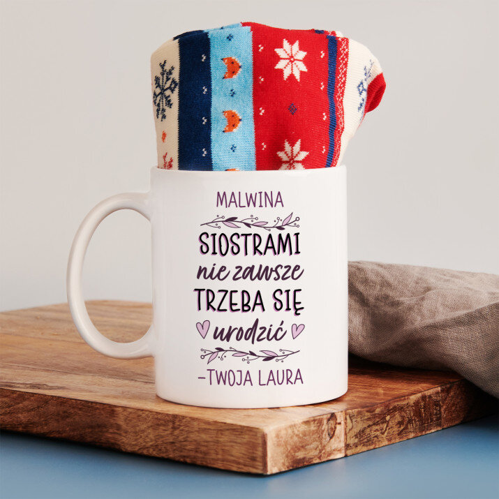 Siostrami nie trzeba się urodzić - Zimowe skarpetki w kubku