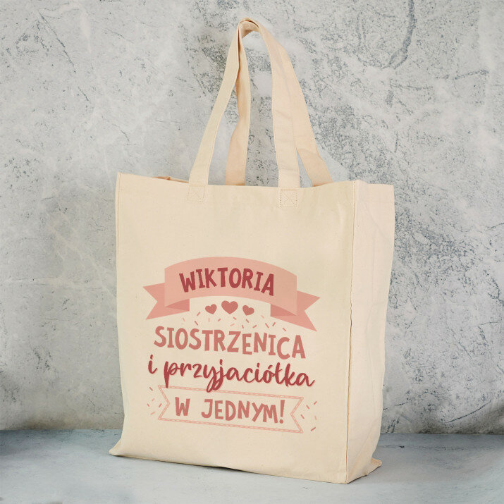 Siostrzenica i przyjaciółka - Torba Bawełniana z Nadrukiem