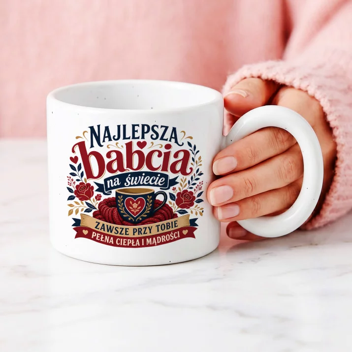Kubek Z Okrągłym Uchem Dla Babci Prezent Na Dzień Babci Dla Kobiety: Ciepło Babcinego Domu Kubek Z Okrągłym Uchem Dla Babci Prezent Na Dzień Babci Dla Kobiety: Ciepło Babcinego Domu