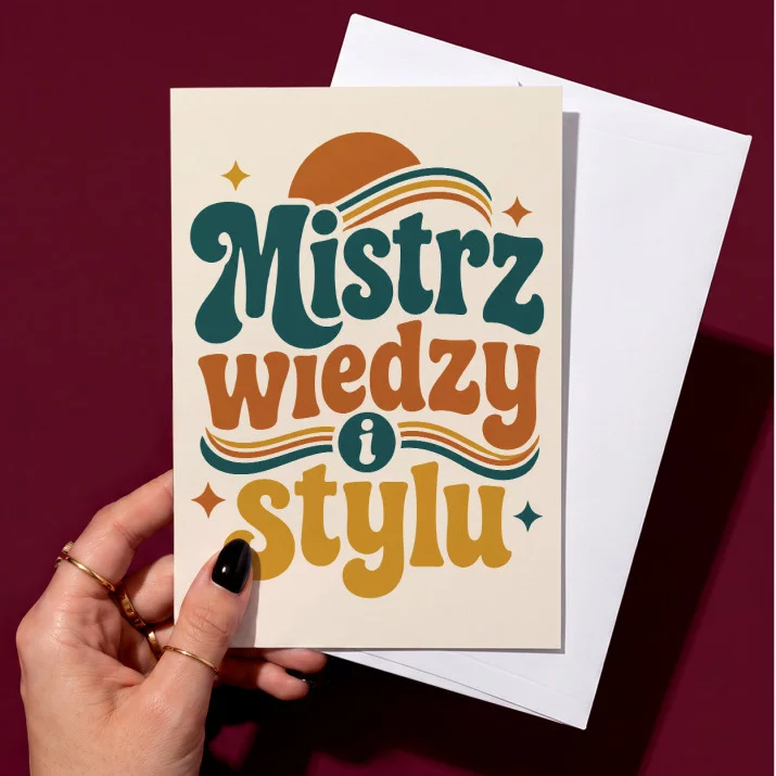 Kartka z Życzeniami Na Dzień Nauczyciela Dla Nauczyciela Mężczyzny: Retro Szkolny Szyk Kartka z Życzeniami Na Dzień Nauczyciela Dla Nauczyciela Mężczyzny: Retro Szkolny Szyk