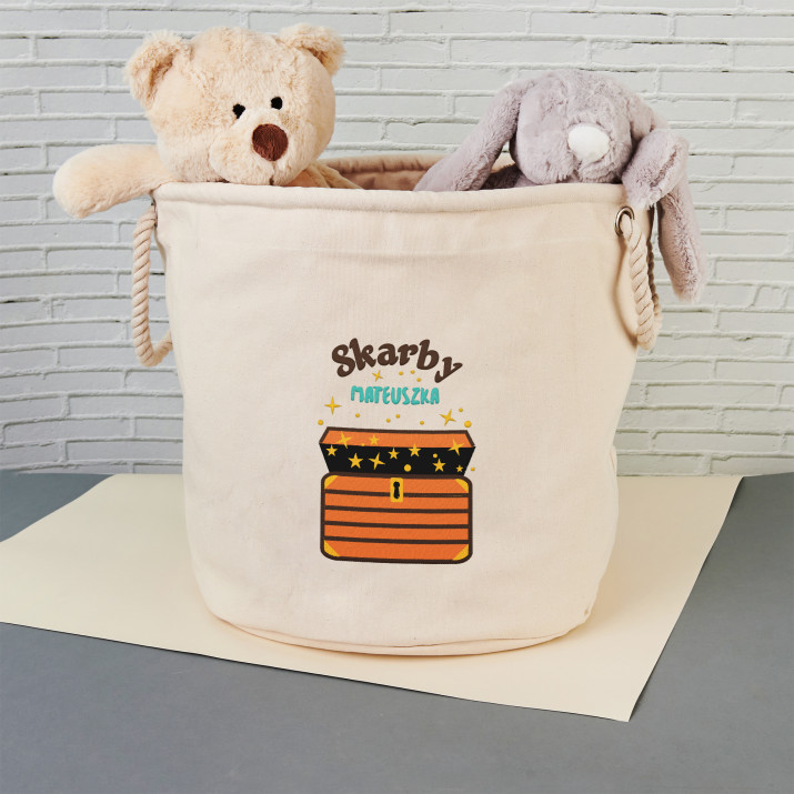 Skarby - Imienny worek na zabawki 