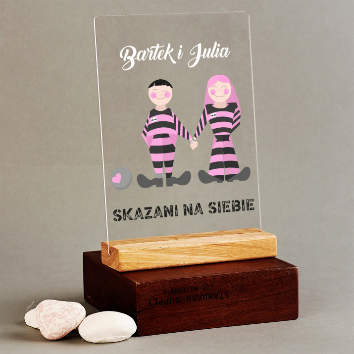 Skazani na siebie - Wydruk na szkle akrylowym z podstawką