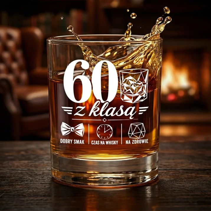 Szklanka Do Whisky Na 60 Lat Prezent Dla Mężczyzny: 60 Z Klasą Szklanka Do Whisky Na 60 Lat Prezent Dla Mężczyzny: 60 Z Klasą