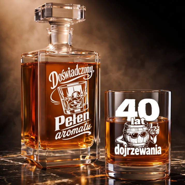 Zestaw Do Whisky Na 40 Urodziny Prezent Dla Mężczyzny: Dojrzały Humor Zestaw Do Whisky Na 40 Urodziny Prezent Dla Mężczyzny: Dojrzały Humor