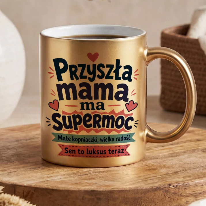 Złoty Kubek Dla Przyszłej Mamy Prezent Na Dzień Mamy Dla Kobiety: Przyszła Mama Z Humorem Złoty Kubek Dla Przyszłej Mamy Prezent Na Dzień Mamy Dla Kobiety: Przyszła Mama Z Humorem