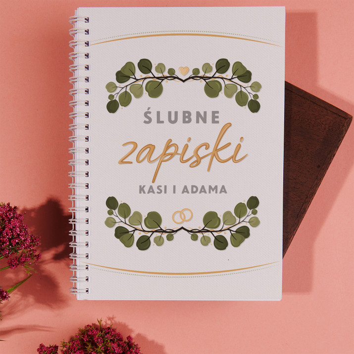 Ślubne zapiski - Zeszyt na spirali A5