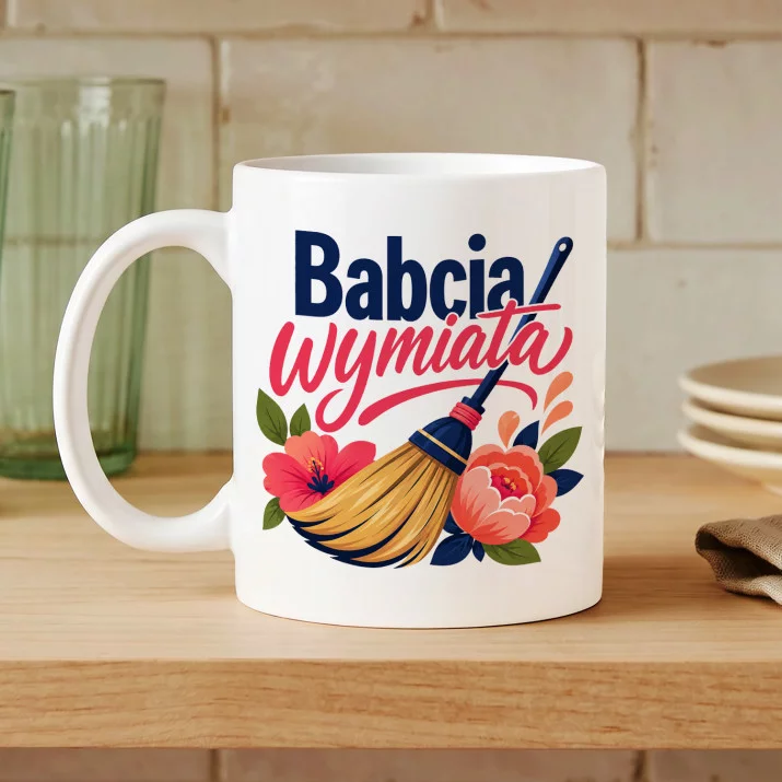 Kubek Z Nadrukiem Dla Babci Prezent Na Dzień Babci Dla Kobiety: Babcia Wymiata Kubek Z Nadrukiem Dla Babci Prezent Na Dzień Babci Dla Kobiety: Babcia Wymiata