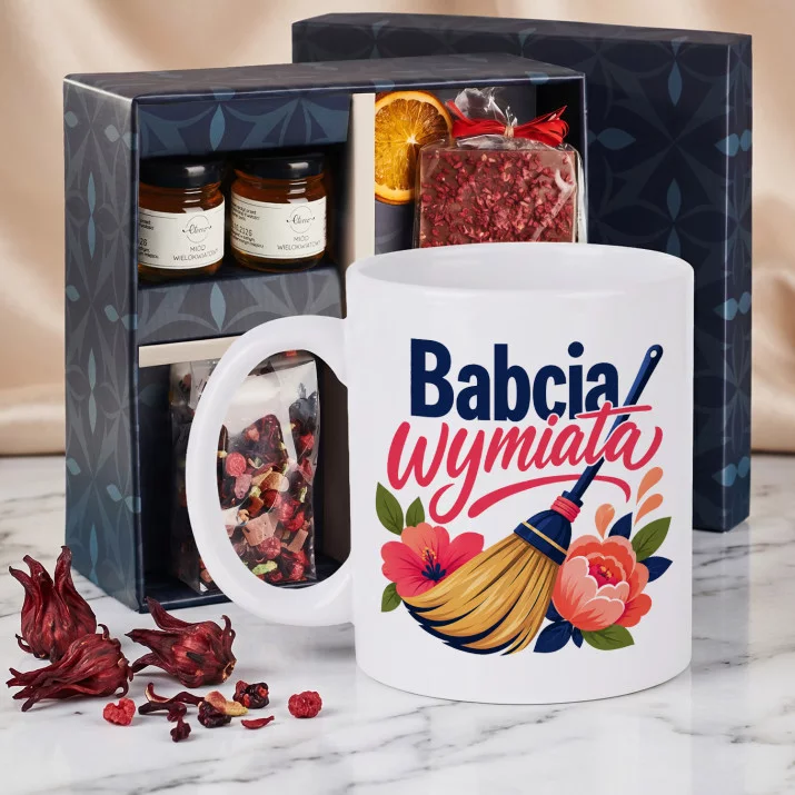 Zestaw Prezenowy Z Kubkiem Dla Babci Na Dzień Babci: Babcia Wymiata Zestaw Prezenowy Z Kubkiem Dla Babci Na Dzień Babci: Babcia Wymiata