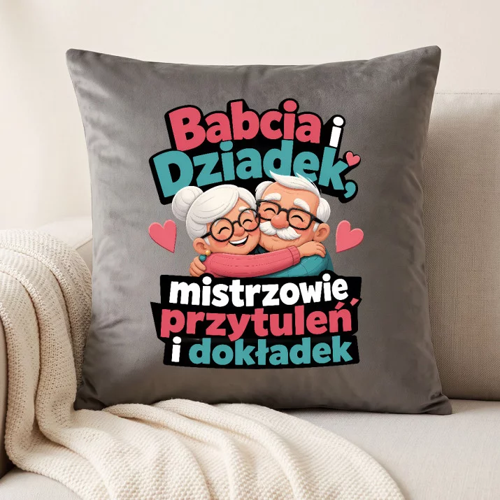 Poduszka Dekoracyjna Na Dzień Babci i Dziadka Prezent Dla Babci i Dziadka Pary: Babcia I Dziadek,
