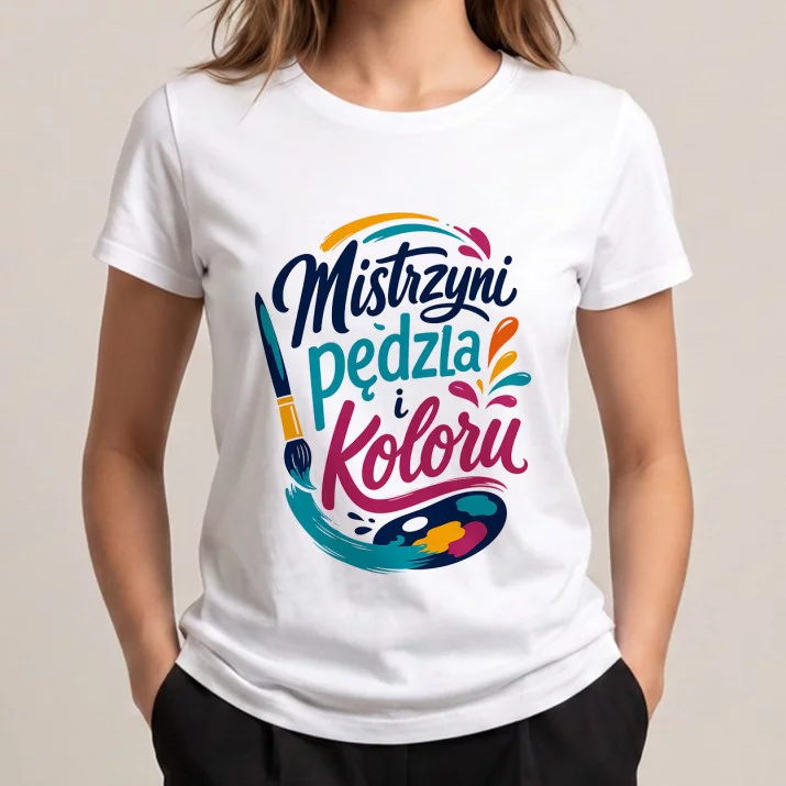 Koszulka Damska Biała Dla Malarki Prezent Dla Kobiety: Mistrzyni Koloru