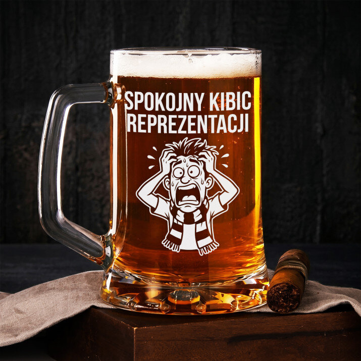 Kufel Dla Fana Piłki Nożnej Prezent Dla Mężczyzny: Spokojny Kibic Reprezentacji
