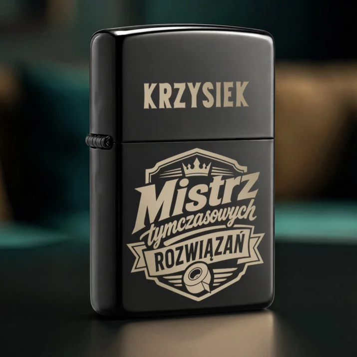 Zapalniczka z Grawerem Na Dzień Ojca Prezent Dla Taty Mężczyzny: Mistrz Tymczasowych