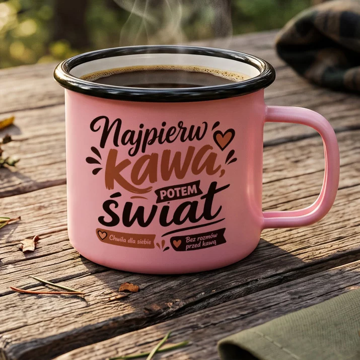 Kubek Emaliowany Na Dzień Kobiet Prezent Dla Kobiety Kobiety: Kawowe Poranki Z Humorem Kubek Emaliowany Na Dzień Kobiet Prezent Dla Kobiety Kobiety: Kawowe Poranki Z Humorem