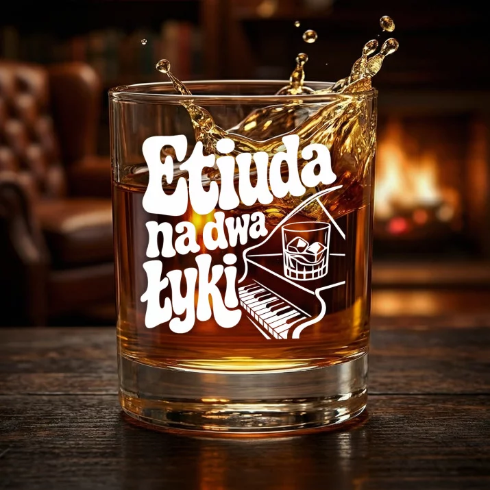Szklanka Do Whisky Dla Pianisty Prezent Dla Mężczyzny: Etiuda Na Dwa Łyki Szklanka Do Whisky Dla Pianisty Prezent Dla Mężczyzny: Etiuda Na Dwa Łyki