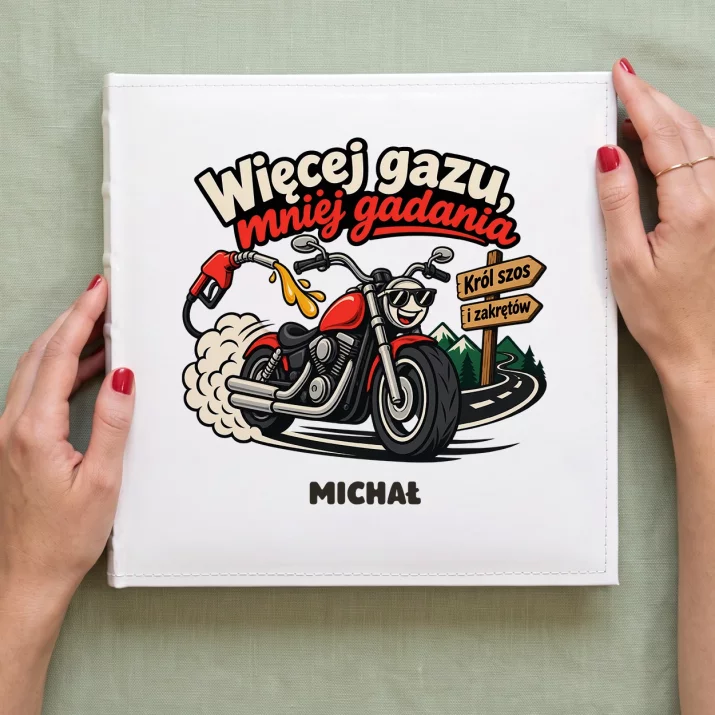Album Na Zdjęcia Tradycyjny Dla Motocyklisty Prezent Dla Mężczyzny: Więcej Gazu, Mniej