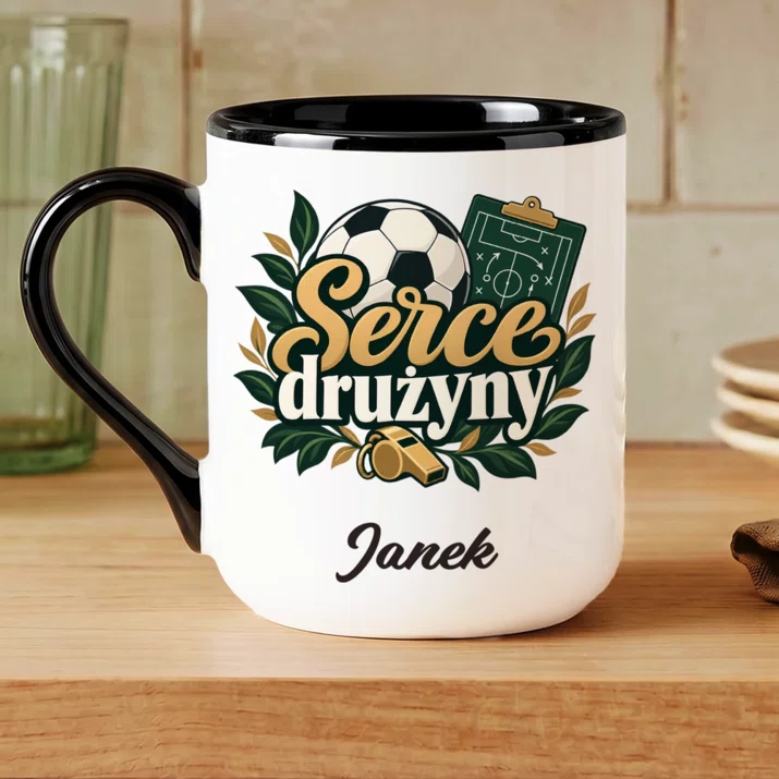Kubek Personalizowany Dla Trenera Piłki Nożnej Prezent Dla Mężczyzny: Serce Drużyny Kubek Personalizowany Dla Trenera Piłki Nożnej Prezent Dla Mężczyzny: Serce Drużyny
