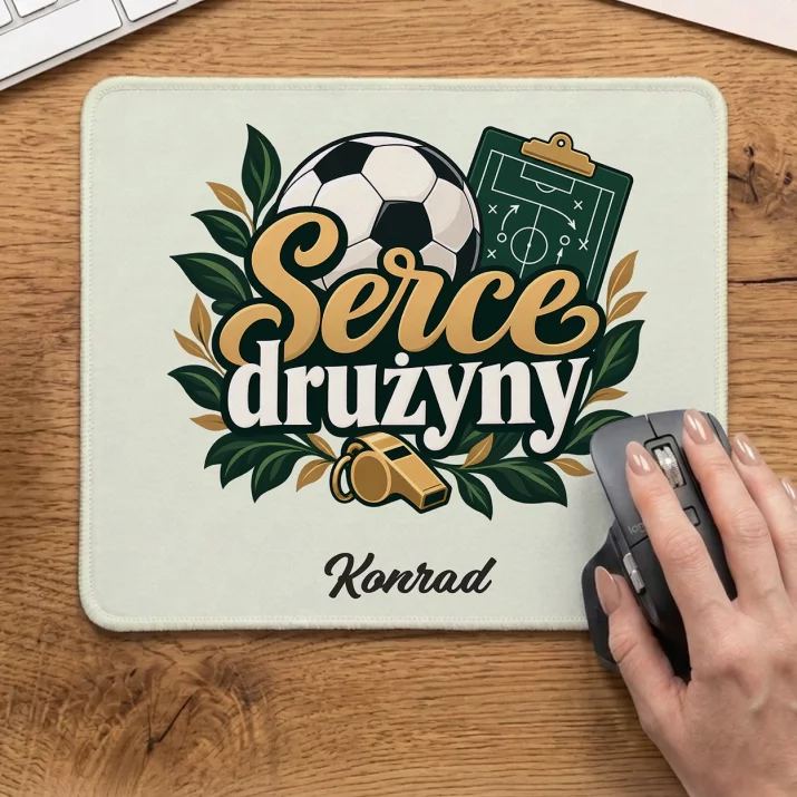 Podkładka Pod Myszkę Dla Trenera Piłki Nożnej Prezent Dla Mężczyzny: Serce Drużyny Podkładka Pod Myszkę Dla Trenera Piłki Nożnej Prezent Dla Mężczyzny: Serce Drużyny