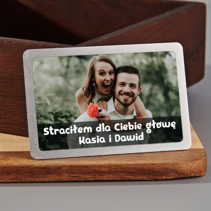 Straciłem dla Ciebie głowę - Metalowa wizytówka