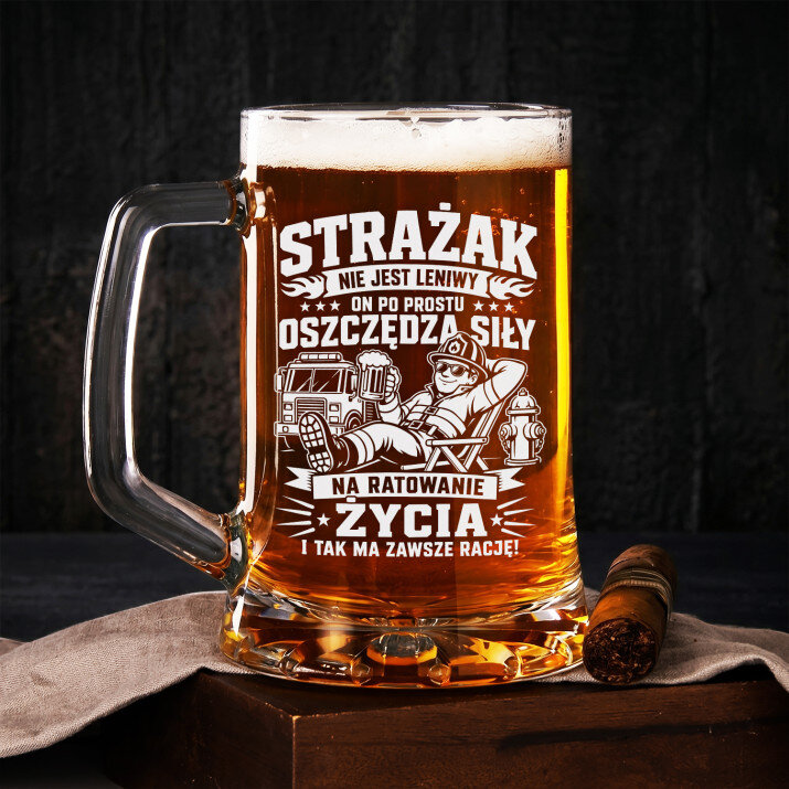 Kufel Dla Strażaka Prezent Dla Mężczyzny: Strażak Oszczędza